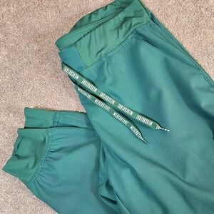 Med Couture Insight Jogger Scrub Pants Womens XL Teal Blue Cargo Pocket Medical